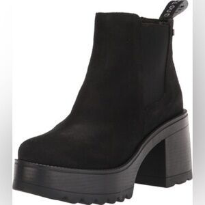 Musse & Cloud Black Suede Chelsie Bootie SZ 8